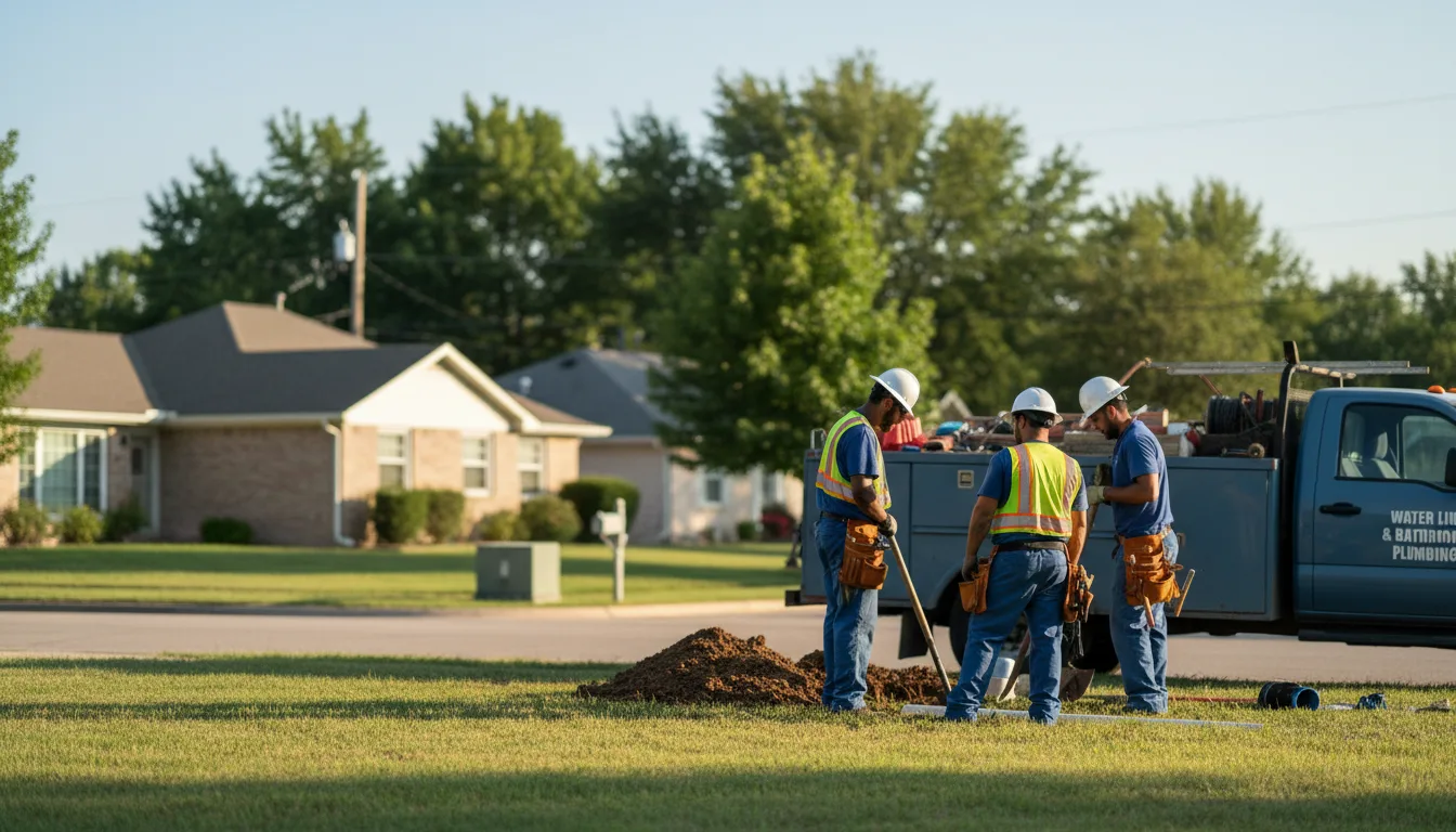 Residential water line and bathroom plumbing service in Toano, VA